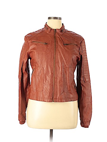 Maralyn & Me Faux Leather Jacket (view 1)