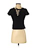 Heart Hips Black Short Sleeve Top Size S - photo 1
