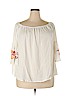Liberty Love 100% Rayon White Short Sleeve Blouse Size 2X - photo 1