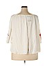 Liberty Love 100% Rayon White Short Sleeve Blouse Size 2X - photo 2