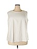 Kasper 100% Polyester White Sleeveless Top Size 2X - photo 1