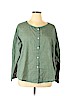 Misslook Green 3/4 Sleeve Button-Down Shirt Size 2X - photo 1