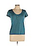 Emma James Blue Short Sleeve Top Size L (petite) - photo 1