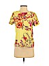 Lily White Yellow Short Sleeve Blouse Size S - photo 1