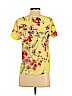 Lily White Yellow Short Sleeve Blouse Size S - photo 2