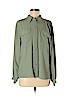 Topshop 100% Polyester Green Long Sleeve Blouse Size 8 - photo 1