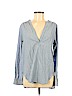 Nili Lotan 100% Cotton Blue Long Sleeve Blouse Size M - photo 1