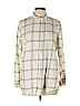 H&M 100% Cotton Ivory Long Sleeve Button-Down Shirt Size 10 - photo 1