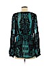 Hale Bob Teal Long Sleeve Silk Top Size M - photo 2
