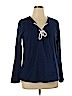 Nautica 100% Cotton Blue Long Sleeve Top Size XXL - photo 1