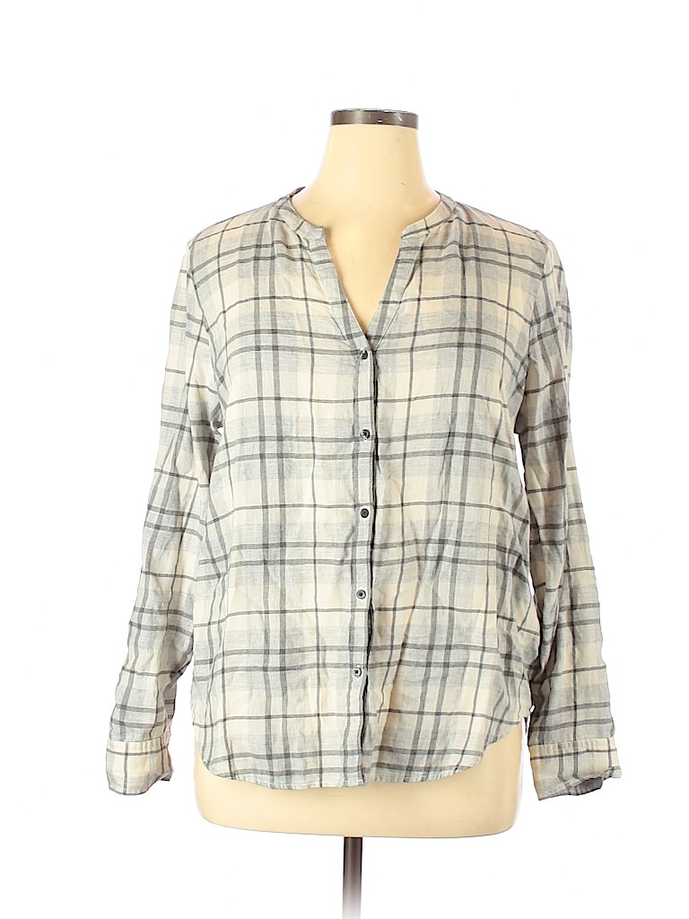 CALVIN KLEIN JEANS 100% Cotton Gray Long Sleeve Button-Down Shirt Size XL - photo 1