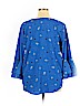 Liz Claiborne Career 100% Polyester Blue Long Sleeve Blouse Size XXL - photo 2