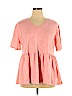 Z Avenue Usa Pink Short Sleeve Top Size 1X - photo 1