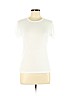 Zara 100% Viscose White Short Sleeve T-Shirt Size L - photo 1
