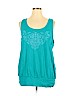 Lane Bryant 100% Cotton Blue Sleeveless Top Size 18 - 20 Plus - photo 1