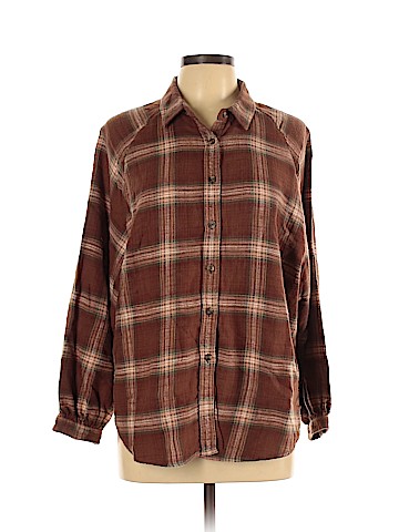 American Eagle Outfitters Long Sleeve Button-Down Shirt (view 1)