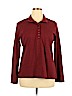 Naturale Burgundy Long Sleeve Henley Size XL - photo 1
