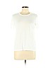 Zara 100% Viscose White Short Sleeve T-Shirt Size L - photo 1