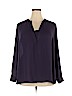 Simply Vera Vera Wang Purple Long Sleeve Blouse Size XXL - photo 1