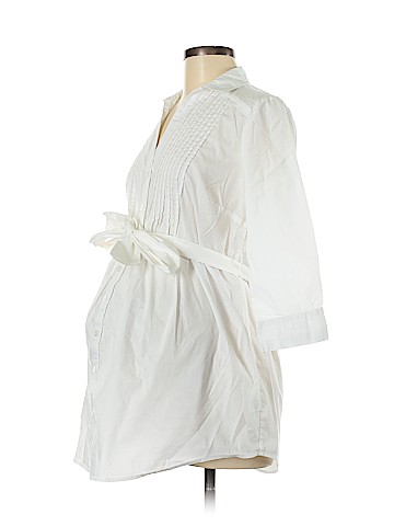 A Pea in the Pod 3/4 Sleeve Button-Down Shirt (view 1)