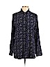 Mossimo 100% Polyester Blue Long Sleeve Blouse Size L - photo 1