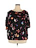 JLo by Jennifer Lopez 100% Polyester Black Short Sleeve Blouse Size XXL - photo 1