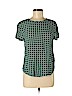 H&M 100% Viscose Green Short Sleeve Blouse Size 8 - photo 1