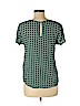 H&M 100% Viscose Green Short Sleeve Blouse Size 8 - photo 2