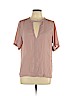 Lulu's 100% Polyester Pink Short Sleeve Blouse Size L - photo 1