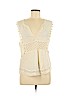 Pam & Gela 100% Cotton Ivory Sleeveless Top Size M - photo 1