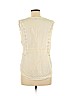 Pam & Gela 100% Cotton Ivory Sleeveless Top Size M - photo 2