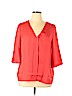 J.Crew 365 100% Silk Red 3/4 Sleeve Silk Top Size XL (tall) - photo 1