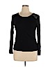 MICHAEL Michael Kors 100% Rayon Black Long Sleeve Top Size XL - photo 1