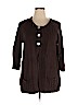 Kim Rogers 100% Cotton Brown Cardigan Size XL - photo 1
