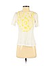 Tory Burch 100% Linen Ivory Short Sleeve Top Size S - photo 1