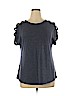 G Collection Blue Short Sleeve Top Size 1X - photo 1