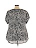Lane Bryant Outlet 100% Polyester Black Short Sleeve Blouse Size 24 Plus (6) - photo 2