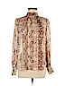 H&M 100% Polyester Brown Long Sleeve Blouse Size 6 - photo 1