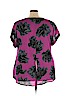 Lane Bryant Outlet 100% Polyester Purple Short Sleeve Blouse Size 24 Plus (6) - photo 2