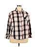 Ava & Viv 100% Cotton Pink Long Sleeve Button-Down Shirt Size 2X - photo 1