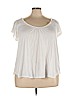 Extra Touch White Short Sleeve Top Size 3X - photo 1