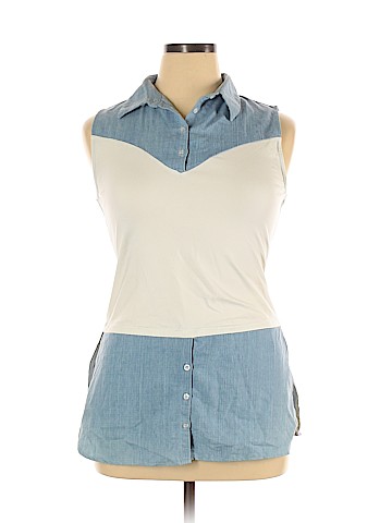 Skinny Shirt Sleeveless Blouse (view 1)