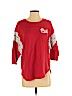 Victoria's Secret Pink 100% Cotton Red 3/4 Sleeve T-Shirt Size S - photo 1