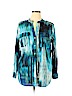 Calvin Klein 100% Polyester Blue Long Sleeve Blouse Size 0X - photo 1