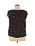 Ann Taylor LOFT 100% Polyester Black Short Sleeve Blouse Size XL - photo 1