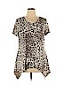 Cathy Black Short Sleeve Blouse Size XL - photo 1