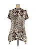 Cathy Black Short Sleeve Blouse Size XL - photo 2