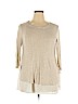 Pebble and Stone Tan 3/4 Sleeve Top Size XL - photo 1