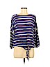 Mossimo 100% Polyester Blue 3/4 Sleeve Blouse Size L - photo 1