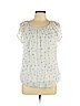 Tendenze 100% Silk White Short Sleeve Silk Top Size L - photo 1